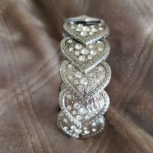 Silvertone/Rhinestone Bracelet